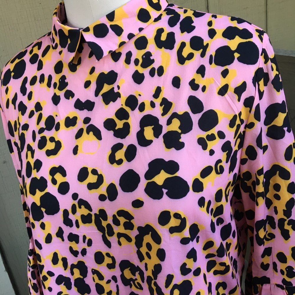 Lorraine Pink Leopard Ruffle Mini Dress - Picture 7 of 7